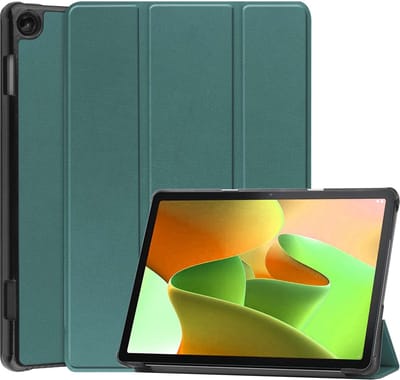 Hoes - Geschikt voor Lenovo Tab M10 (3e / 3rd generatie) - Dun & Stevig - Trifold Bookcase - Hard Cover - Hardcover Book Case - Tablet Hoesje - Donkergroen