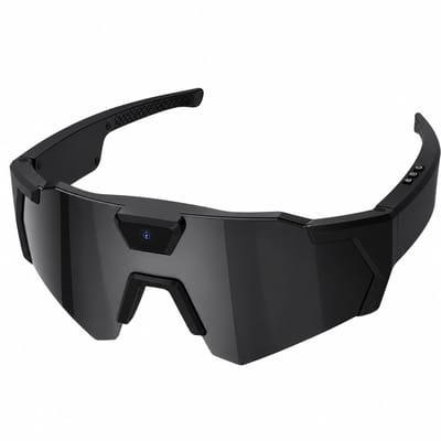 Pelor Fietsbril met Camera - HD 1080P - Slimme Bril met Camera - Sportbril - Actiecamera - Transparant - 32GB - Fietsbril - Zwart