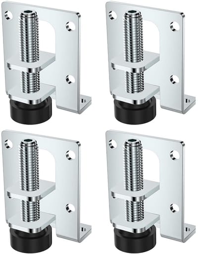 Dailygoods- Stelpoten Heavy-Duty - Verstelbaar - Set van 4 - Koudgewalst Staal - Beschermkappen - Voor Zware Meubels - Meubelpoot