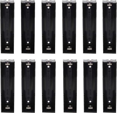 Batterijhouders Set - 18650 Opslag - Elektronica Projecten - Veerbelaste Aansluiting - 77 cm Lengte - Zwart