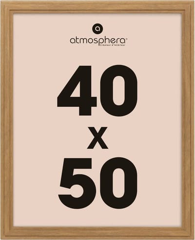 Atmosphera Fotolijstje voor een foto van 40 x 50 cm - naturel - foto frame Classico - Hout - staand en hangend