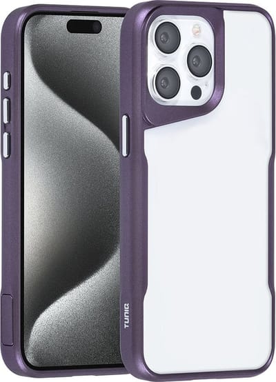 Combat-X Hoesje Geschikt voor: iPhone 15 - Backcover - Paars