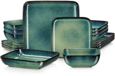 Regal Bordenset – 4 persoons – 16 delig – Groen Keramisch – Serviesset – Breakfast Plates
