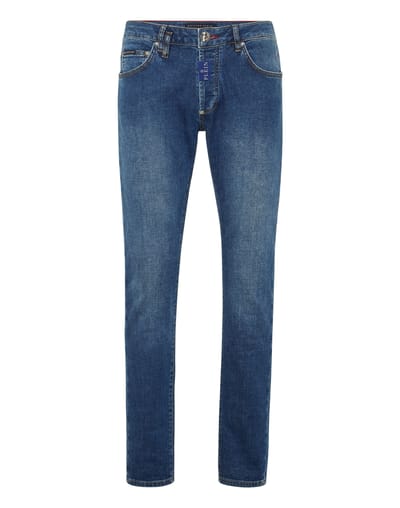 Denim Super Straight Cut Fit Trousers Hexagon
