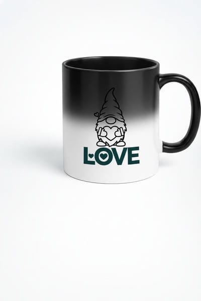 Magische Love Gnome Mok | Warmtegevoelige Kleurveranderende Mok | Valentijn Cadeau met Hartjes Design