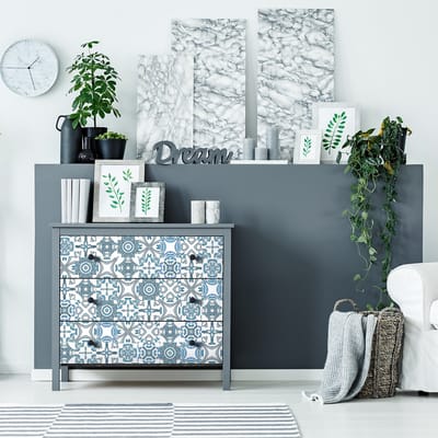Meubeldecoratiestickers - Zelfklevende stickers voor keuken en woonkamer - 60 Vince meubeltegelstickers - 60 stickers 15x15cm