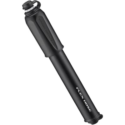 Lezyne Lite Drive - Lichtgewicht handpomp - Presta, Dunlop en Schrader ventielen - ABS Flex Hose - CNC Aluminium - Maat S - Zwart
