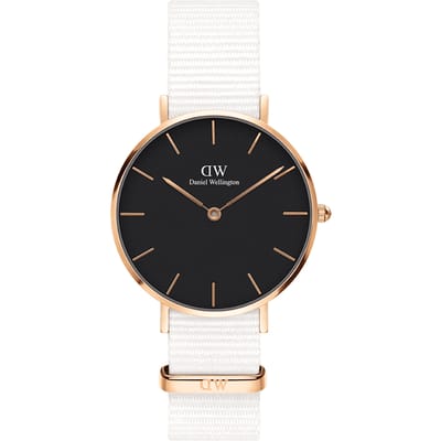 Daniel Wellington DW Watch Petite Dover Black Rose Gold 28mm
