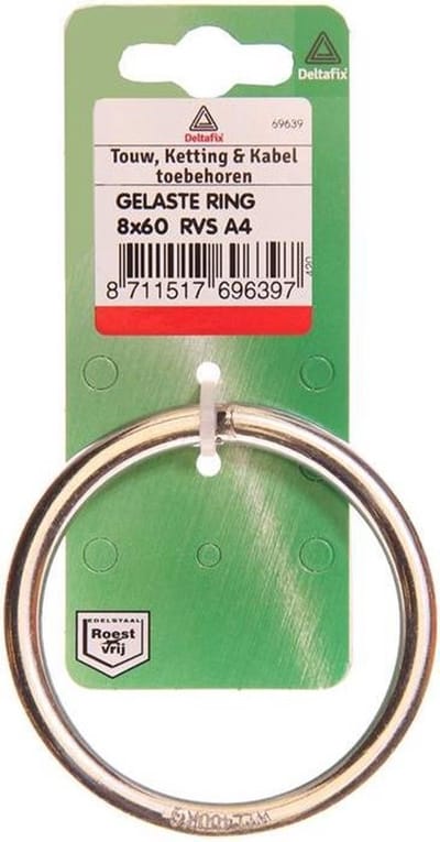 gelaste ring 4x30 RVS - 2 stuks