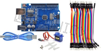 Starterkit voor Arduino Uno R3 met SG90 micro servo & 40-Delige Dupont Kabelset