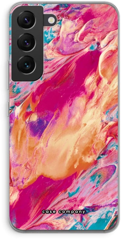 Case Company® - Hoesje geschikt voor Samsung Galaxy S22 hoesje - Pastel Echoes - Soft Cover Telefoonhoesje - Bescherming aan alle Kanten en Schermrand