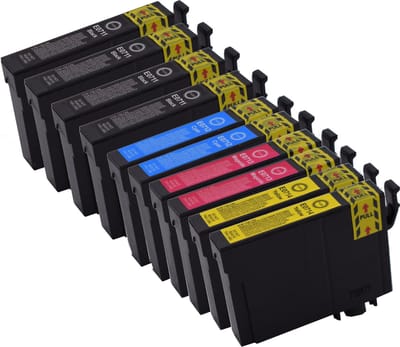 KATRIZ® huismerk inkt voor|4x T0711 BK+ 2x T0712 Cyan+  2x T0713 Magenta + 2x T0714Yellow | ( 10stuks) - Met chip
