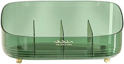 Make-Up Organizer - Cosmetica Doos - Snel Make-up Vinden - Uitneembare Compartimenten - 31x21x12.5 cm - Groen