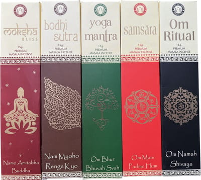 Song of india - wierook - masala - geurstokjes - set van 5