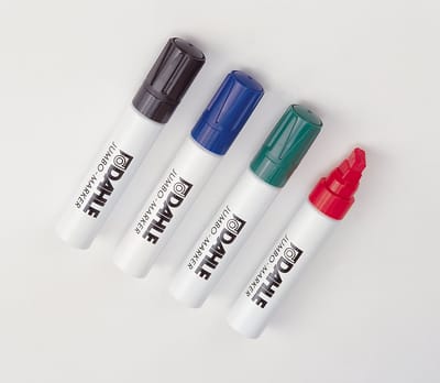 Dahle 95083 Whiteboard Marker Set XL - 4 Delig - Jumbo 4-12 mm - Rood Groen Blauw Zwart