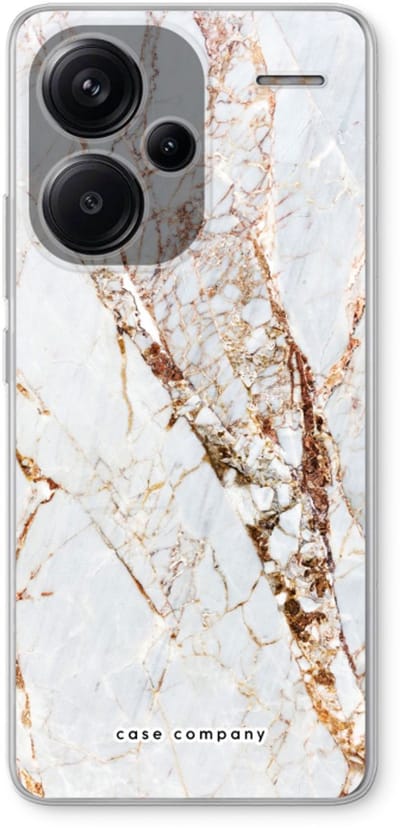 Case Company® - Hoesje geschikt voor Xiaomi Redmi Note 13 Pro plus hoesje - Goud marmer - Soft Cover Telefoonhoesje - Bescherming aan alle Kanten en Schermrand