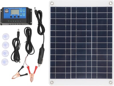 Zonnepaneel Kit - Draagbaar Paneel - Energie Opladen - Hoge Conversie - 50W - Zwart