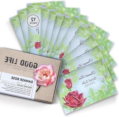 Geurzakjes - Geur Sachets - Ruimte Verfrissen - Damask Rose Geur - 12 Zakjes - Roze