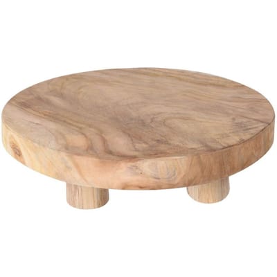 Decoratieve Tafel Teakhout - Ø30cm x H7cm - Handgemaakt uit Duurzaam Hout