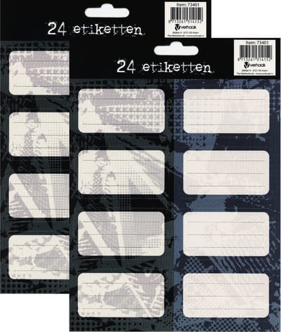 Get Done - Schooletiketten - Jongens - Grijs/blauw - 48 Stuks