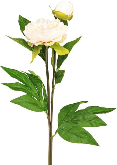 Lange kunstpioenen kunstbloemen crème 70cm 3 st, 3 Stück
