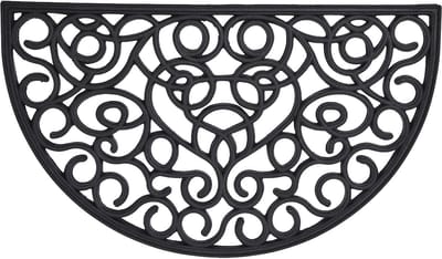 Luance Cozy Step Deurmat - anti slip - half maan - natuur rubber - 75 x 45 cm - buiten - schoonloopmat