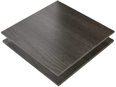 HPL plaat, weerbestendig, gevelplaat, balkonplaat, gelaagde platen, in 6 mm, 8 mm, verschillende formaten, topkwaliteit Made in Germany, 2 stuks, 20 x 30 cm (6 mm dikte), houtdecoratie essenhout