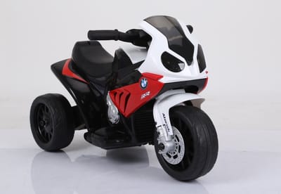 Elektrische kindermotor - BMW S1000 - MET LERENSTOEL - 6V-4.5AH - 1 tot 3 jaar - 66 x 36 x 38 - Rood