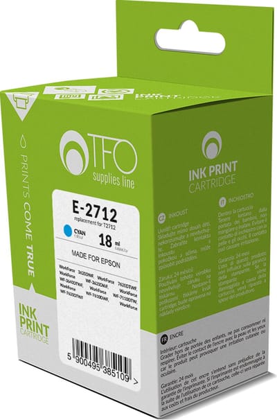 Epson Inkt/Toner cartridge E-2712 - Vervangt T2712 - Blauw - Geschikt voor Epson WorkForce 7620DTWF, Epson WorkForce WF-3620DWF, Epson WorkForce WF-3640DTWF, Epson WorkForce WF-7110DTW, Epson WorkForce WF-7210DTW, Epson WorkForce WF-7610DWF