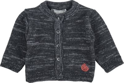Zero2three - Cardigan - Donkergrijs mélange - Maat 62