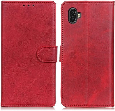 Coverup Hoesje - Geschikt voor Samsung Galaxy Xcover 6 Pro Hoesje - Coverup Luxe Book Case - Rood