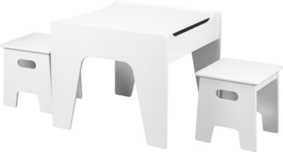 Kindertafel met krukjes en opbergruimte - bouwtafel speeltafel tekentafel kinderen