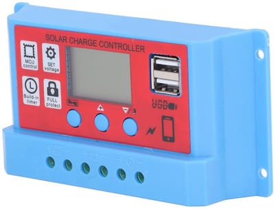 Dailygoody - Solar Charge Controller - Zonne-energie Oplader - Efficiënt 3 Stage - 12V 24V - USB-uitgang - Geschikt voor zonnepanelen - 30A