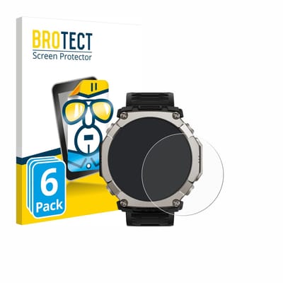 BROTECT - Screenprotector voor Huami Amazfit T-Rex Ultra 2 - Folie Beschermfolie transparant 6 Stuks
