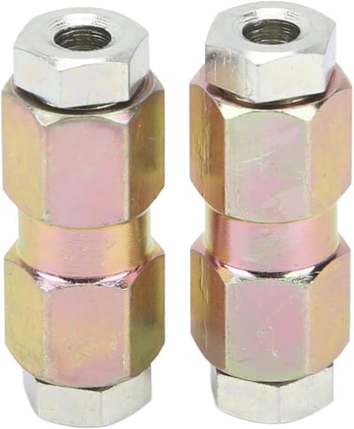 2 Stuks Remslangverbinders, 10mm Metaal Inline Mannen en Vrouwen Moer voor 3/16 Inch Olielijn Aansluitingen, Auto Accessoires en Onderdelen