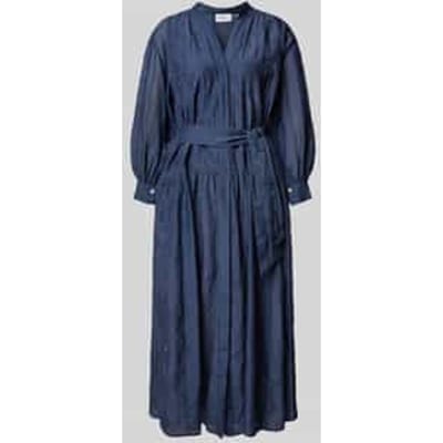 Midi-jurk met strikceintuur, model 'SETOLA'
