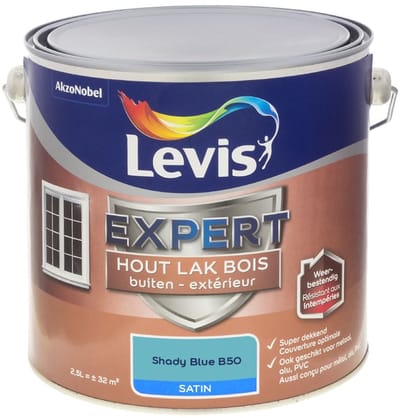 Levis - Expert Hout Lak Buiten Satin Mix - Shady Blue B50 - Mengverf - 2,5 L