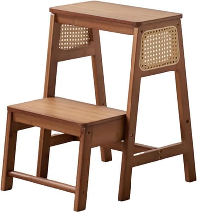 Kinder opstapje - Keukentoren - Kinderen helpen - Omkeerbaar ontwerp - 41x52.5x56.5cm - Naturel