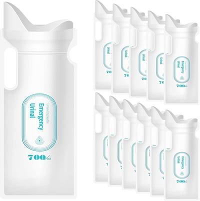 Wegwerpbare Urinezakken met één absorberend katoenen blad, 700ml urinaalzakken voor campingreizen, noodgevallen en files, plaszakken gel voor mannen, vrouwen, kinderen, patiënten en zwangere