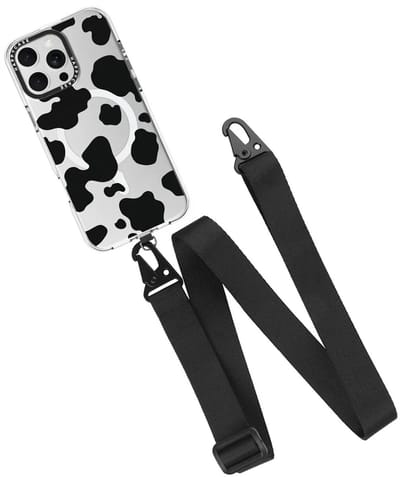 HappyCase Elba Universeel / Verstelbaar Keycord Telefoonkoord (120CM) Zwart