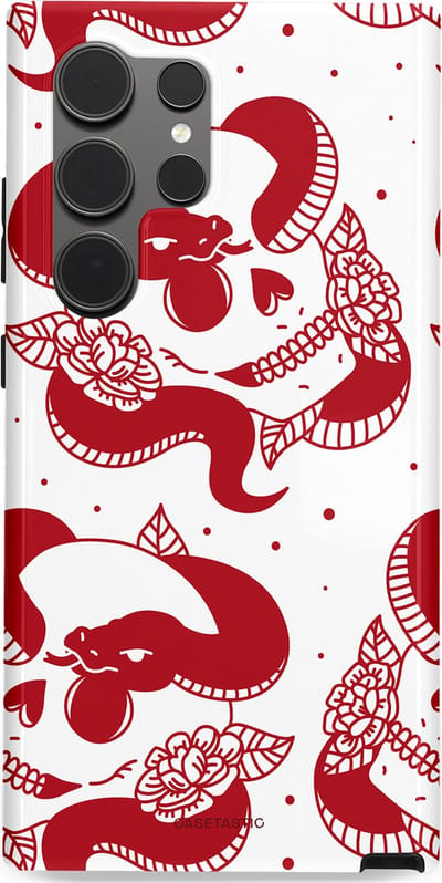 Casetastic Hoesje Geschikt voor Samsung S24 Ultra - Stijlvolle Beschermende Duo-layer Case - Beet van de nacht
