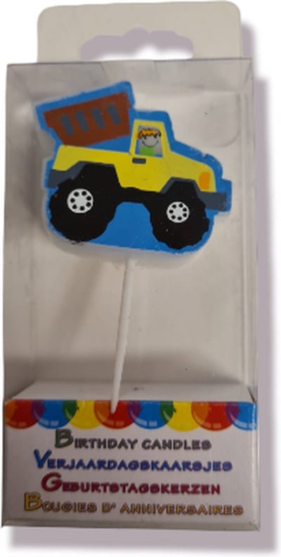 Verjaardagskaarsje kiepwagen, Feestjecreatief
