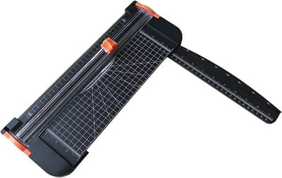 Kleine Papiersnijder - Papier Snijmachine - Hobbypapier Snijden - Verborgen Snijkop - 40 cm Lengte - Zwart
