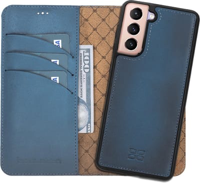 Bouletta geschikt voor Samsung Galaxy S23 leer uitneembare BookCase hoesje - Midnight Blue
