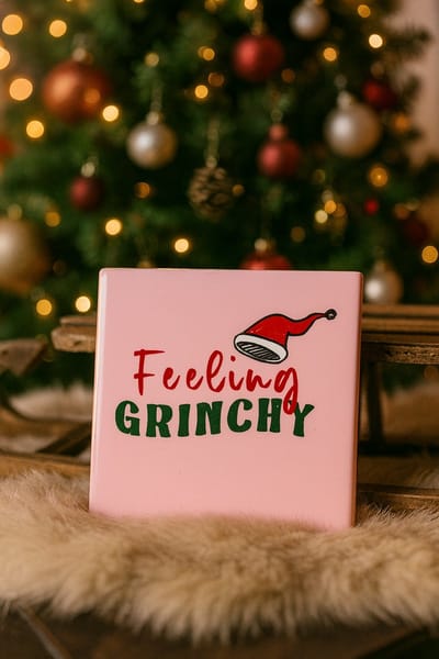 Tegeltje "Feeling Grinchy"  | Viva Femme | Tegeltjes met tekst