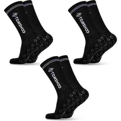 Voetbalsokken voor Mannen en Vrouwen Antislip Grip Comfortabel voor Wandelen Hardlopen Basketbal 3pairs