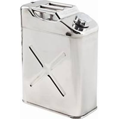 Opberg- en transportbak, roestvrij staal 1.4301 gepolijst, 20 l, B 170 x D 340 x H 470 mm, schroefdop, ontluchtingsventiel