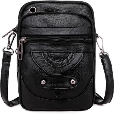 Vintage portemonnees voor dames Crossbody tas Retro PU lederen schouderhandtassen Kleine crossbody tassen voor