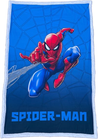 Spiderman fleece deken - sherpa