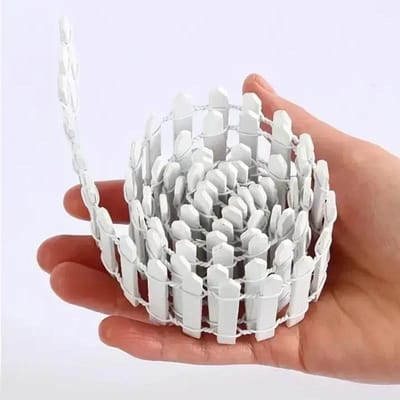 Nieuwe Rechthoekige Schutting Bloembak 90cm Succulent Groen Buiten Decoratie Plastic Kleine Bloembak Mini Houten Schutting Tuin wit